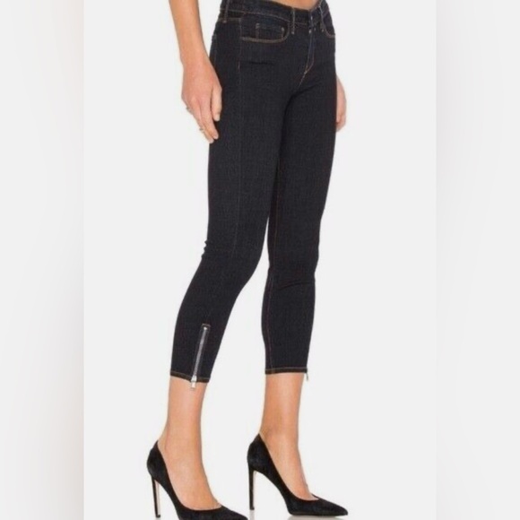 L'AGENCE Emmanuelle Mid Rise Skinny Jeans with Ankle Zip size 25 - Picture 1 of 6